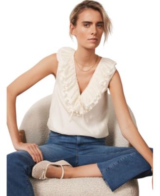  Women's Ruffle Front Top