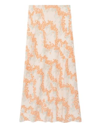  Women's Print Midi Slip Skirt