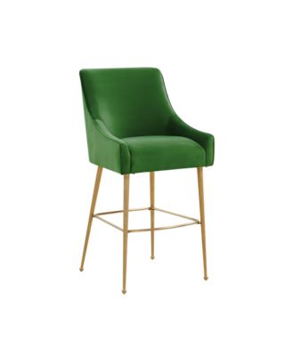 TOV Furniture - Beatrix Velvet Counter Gold Legs Stool