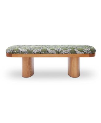 Ollie Olive Leopard Jacquard Bench