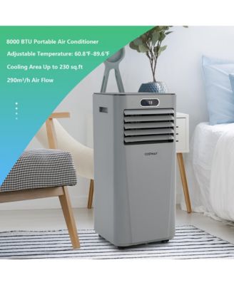 8000 BTU Portable Air Conditioner with Remote Control 3-in-1 Air Cooler with Drying