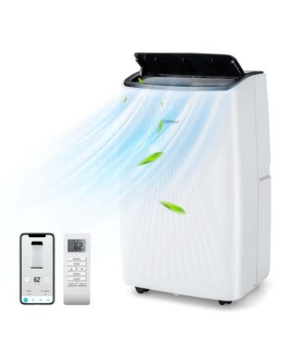 Costway - 12000 BTU Portable Air Conditioner with Heat Smart WiFi Enabled Home AC Unit 8000 BTU(12000BTU ASHRAE)