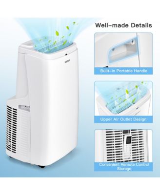  12000BTU Portable Air Conditioner 3-in-1 Air Cooler Fan Dehumidifier w/ Remote