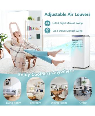  5200 BTU (8000 BTU ASHRAE) Portable Air Conditioner 3-in-1 AC Unit w/ Cool Dehum Fan Sleep Mode