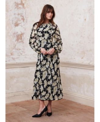  Women's Floral Print Maxi Dress