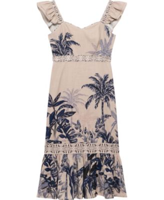  Women's Palm Printed Dress