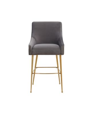  Beatrix Velvet Bar Stool - Gold Legs