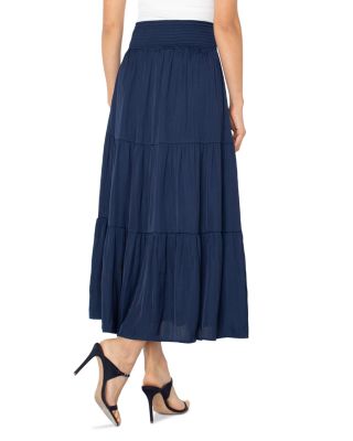 Tiered Woven Maxi Skirt