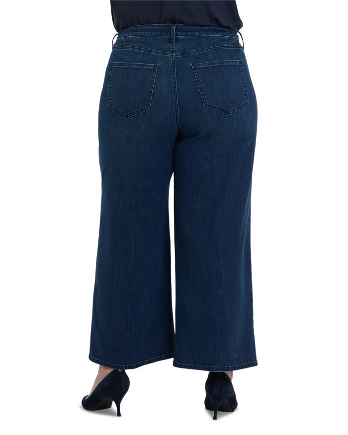 Brodi High Rise Wide Leg Ankle Jeans Ibiza Blue