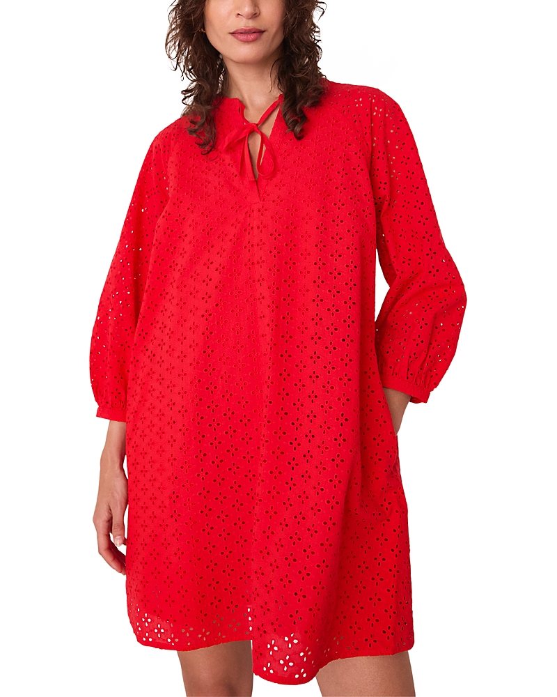 Whistles Broderie Cotton Mini Dress