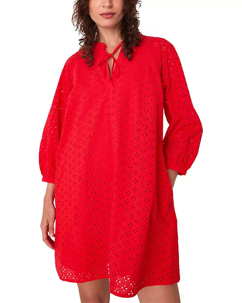Whistles Broderie Cotton Mini Dress