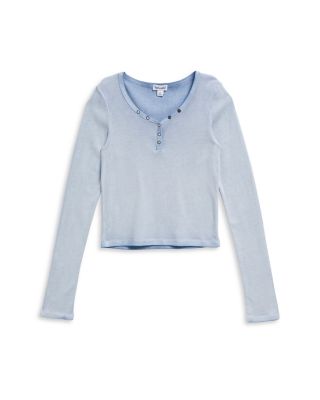 Splendid - Girls' Vintage Long Sleeve Henley Shirt - Big Kid