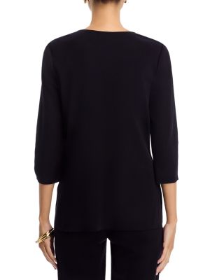 Jewel Neck 3/4 Sleeve Top