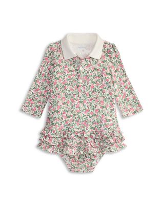 Girls&#39; Floral Soft Cotton Polo Dress &amp; Bloomer - Baby