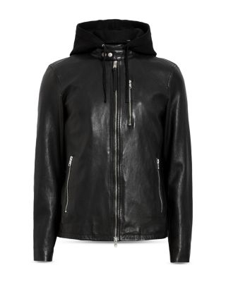Ashton Hooded Leather Jacket