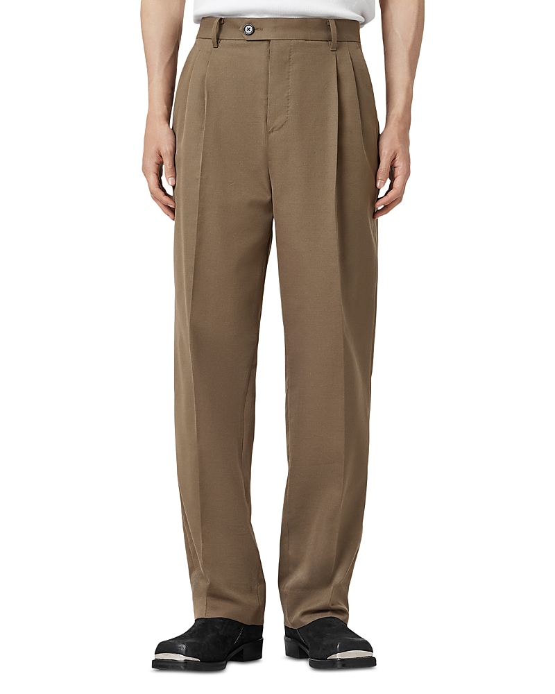 Allsaints Tallis Pleated Straight Fit Pants