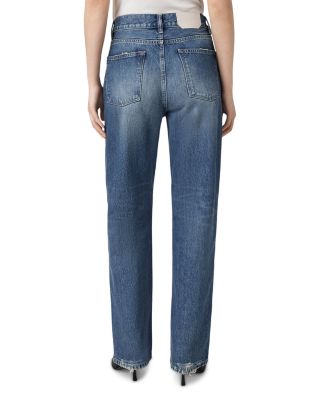 Brooklyn High Rise Straight Jeans in Indigo Blue