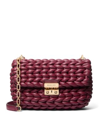 Woven Large Convertible Chain Shoulder Bag