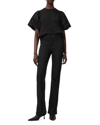 Haldan High Rise Slim Bootcut Jeans in Perfect Black