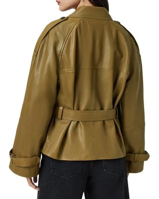 Reed Leather Trench Jacket