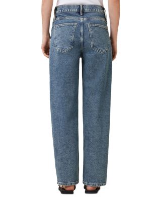 Sadie High Rise Ankle Barrel Jeans in Washed Indigo