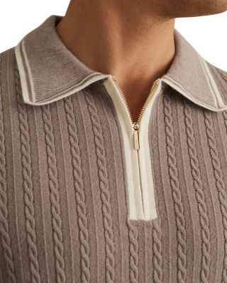 Jarvis Cable Knit Polo Shirt