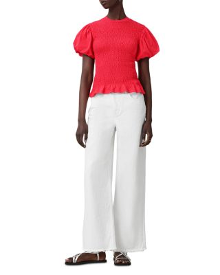 Dael Peplum Puff Sleeve Top