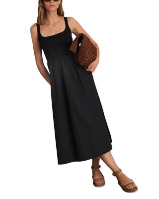 Kori Mixed Media Midi Dress