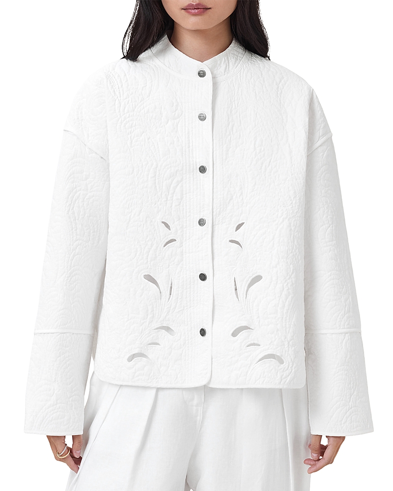 Allsaints Clary Quilted Shacket In White