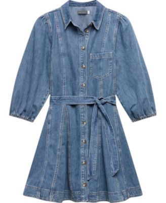  Women's Denim Mini Shirt Dress