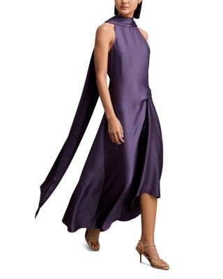 Petite Michelle Drape Occasion Midi Dress