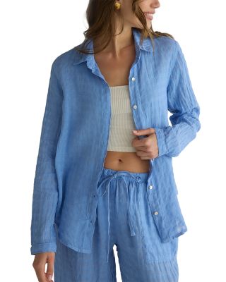 Bella Dahl - Tonal Check Seersucker Shirt