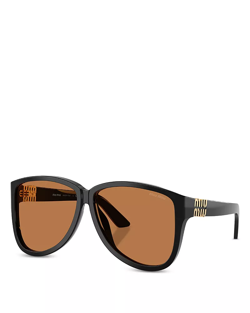 Miu Miu Aviator Sunglasses, 61mm