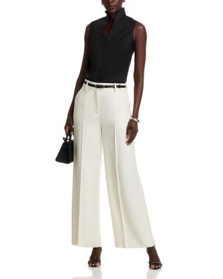 Sleeveless Mandarin Collar Shirt