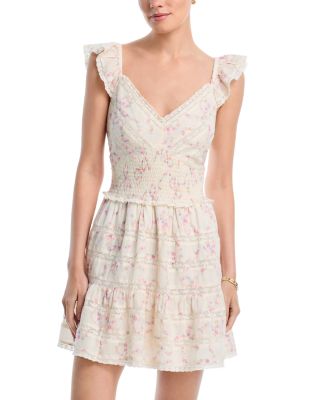 Finny Lace Trim Mini Dress
