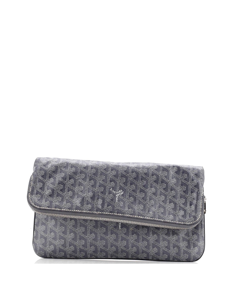 Pre-owned Pre-owned Goyard Goyard Saint Marie Clutch Coated Canvas In Gray