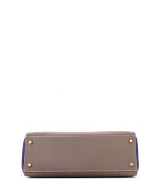 Kelly 32 Handbag Bicolor Epsom with Gold Hardware