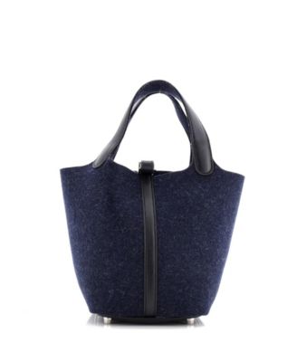 Pre-Owned HERMÈS - PM Picotin Lock Bag Felt with Leather