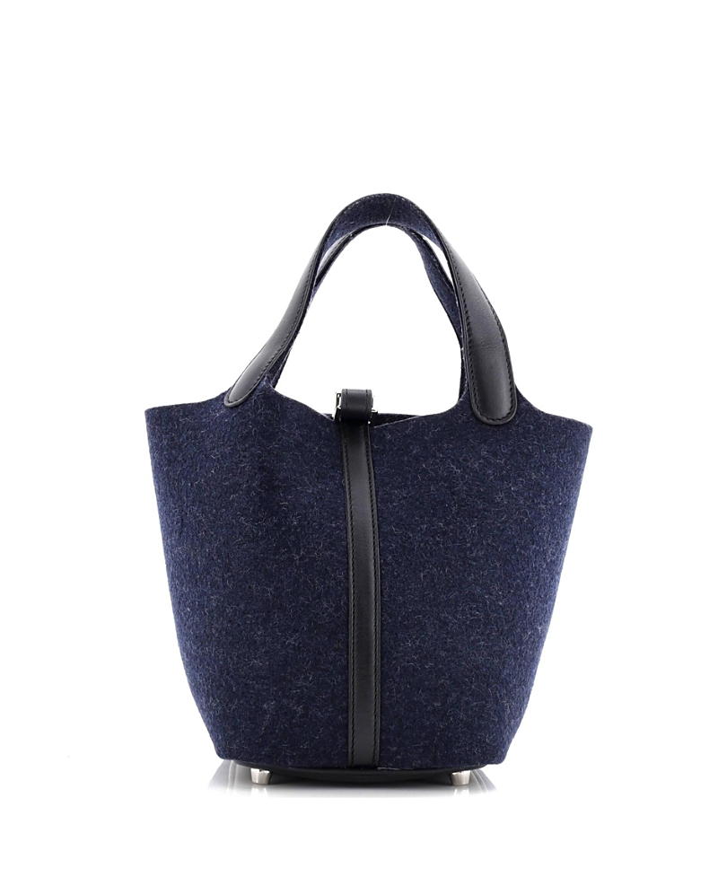 Pre-owned Pre-owned Hermes Hermes Pm Picotin Lock Bag Felt With Leather In Multi