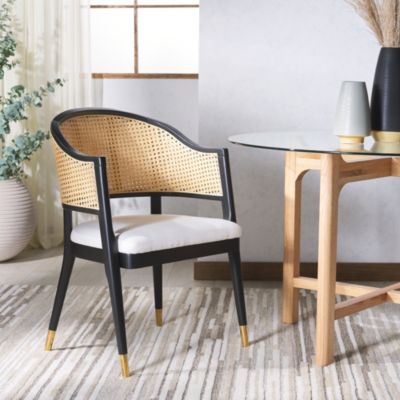 Rogue Rattan Dining Chair, Black/Natural