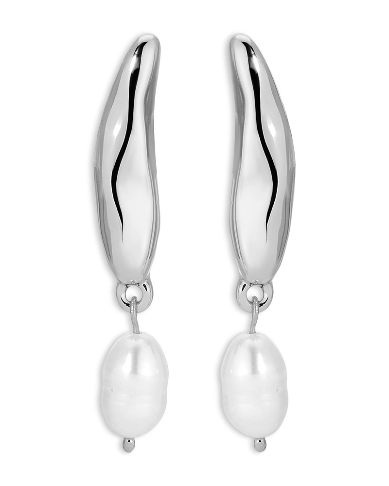 Ettika Liquid Luxe Cultured Freshwater Pearl Drop Earrings