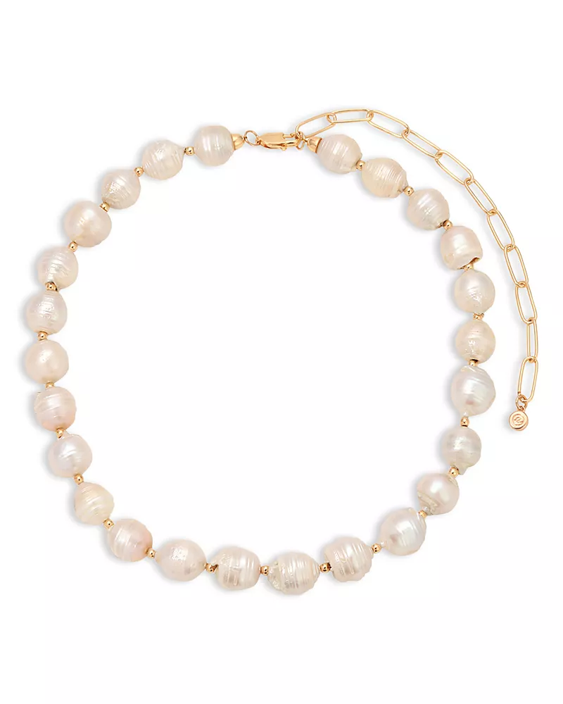 Ettika Cultured Freshwater Pearl Collar Necklace, 14