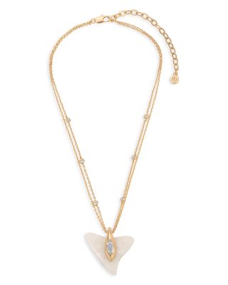 Deep Ocean Shark Tooth Pendant Necklace, 15"-18.25"