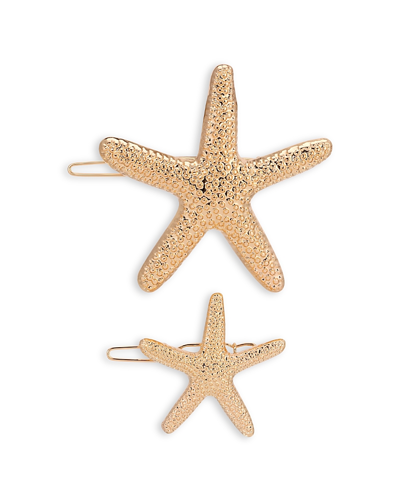 Ettika Starfish Hair Barrettes, Set of 2