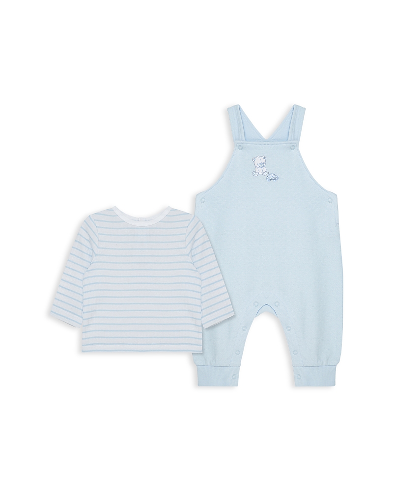 Little Me Boys' Playful Tee & Overalls Set - Baby In Blue