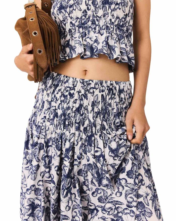 Printed Maxi Skirt