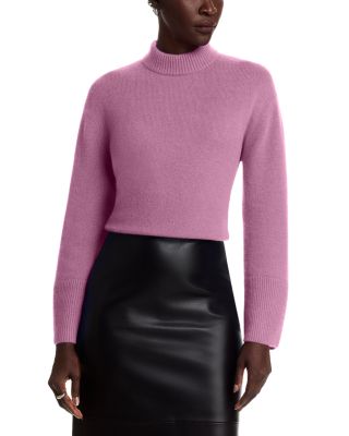 100% Cashmere Long Sleeve Mock Neck Pullover- Exclusive