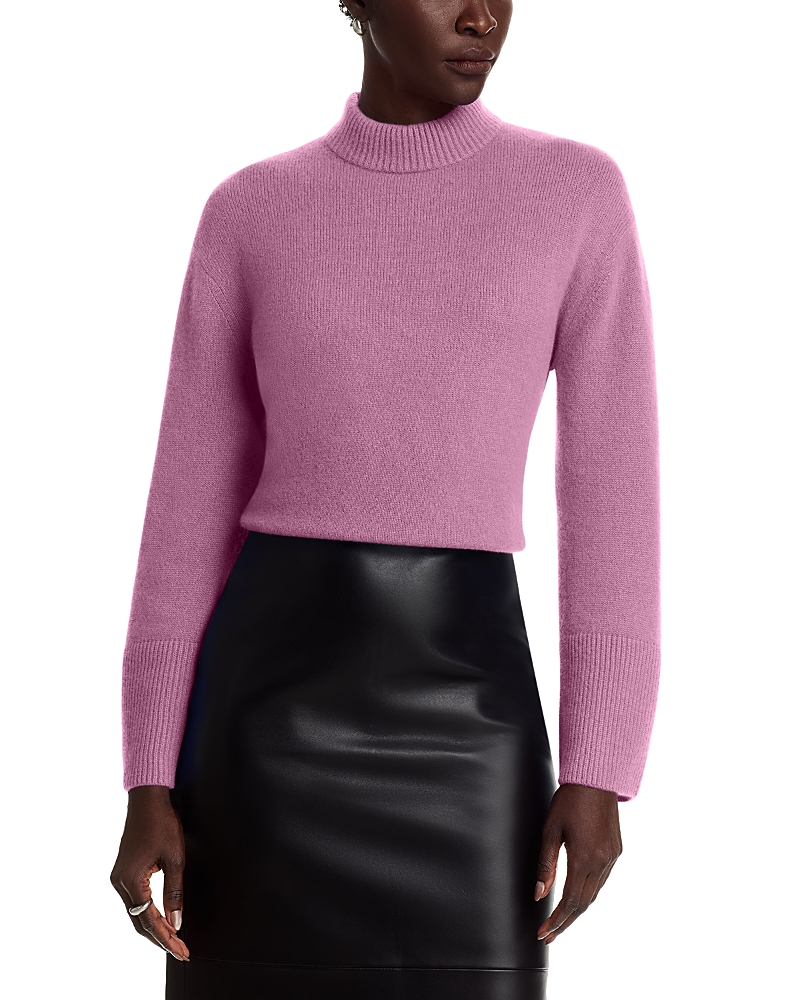 C By Bloomingdale's Cashmere 100% Cashmere Long Sleeve Mock Neck Pullover - Exclusive