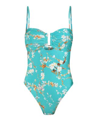 Emelia Cherry Bandeau One Piece Swimsuit