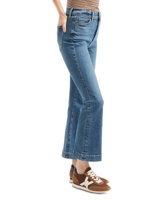 Carson High Rise Ankle Flare Leg Jeans in Roadside Blue